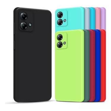 Imagem de Capa Capinha Case Compatível Motorola Moto G54 Silicone Veludo Premium (PRETO)