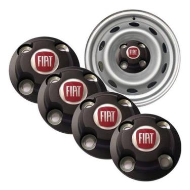 Imagem de Jogo Calotinha Miolo De Roda Fiat Strada Fiorino Aro13 14 15