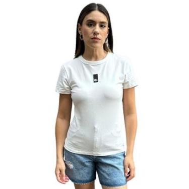 Imagem de Camiseta Feminina Slim Logo Alto Relevo Colcci-Feminino
