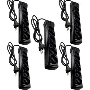 Imagem de Kit 5 filtro de linha 5 tomadas kitec