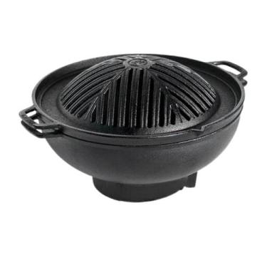 Imagem de Churrasqueira Japonesa Gengiskan Redonda Ferro Fundido Movel