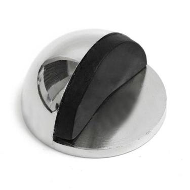 Imagem de Batedor De Porta Metal Borracha Fixação Fita Adesiva DES07 - Desicon