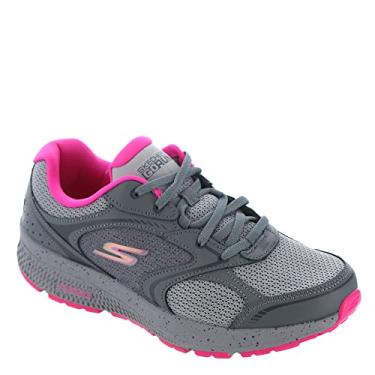 Imagem de Skechers Go Run Consistent - Vivid Horizon feminino, Cinza/rosa, 8.5 Wide