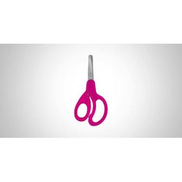Imagem de Tesoura escolar brw curva neon, Rosa