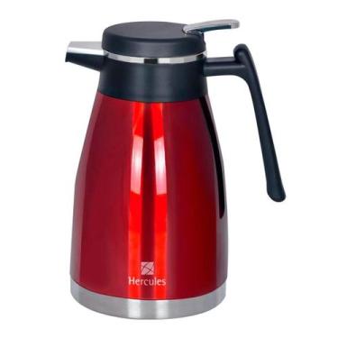 Imagem de Garrafa termica inox tampa 1,5l vermelha hercules, 1,5L, Vermelho