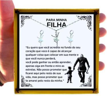 Imagem de Colar Borboleta Presente Aniversário de Pai Viking Para Filha Prata Es
