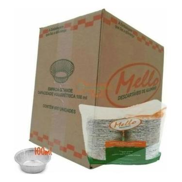 Imagem de Kit 600un Forminha Empada Grande 100ml Mello Leve 6pct - Mello Descart