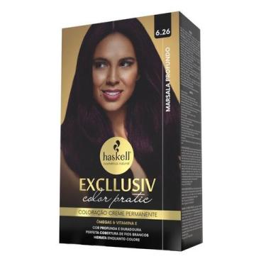 Imagem de Kit Excllusiv Color Pratic Haskell - 6.26 Louro Escuro Viol