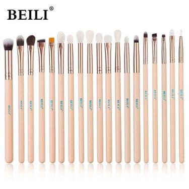Imagem de Kit De Pincéis De Maquiagem BEILI Com 19 PÇS Delineador De Sobrancelha