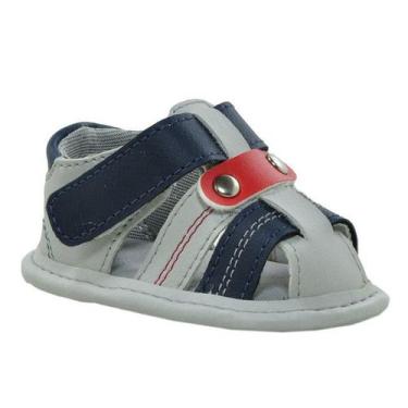 Imagem de Sapatinho de Bebê Bicho de Pé - Sandália Masculina - Sintético - Cinza