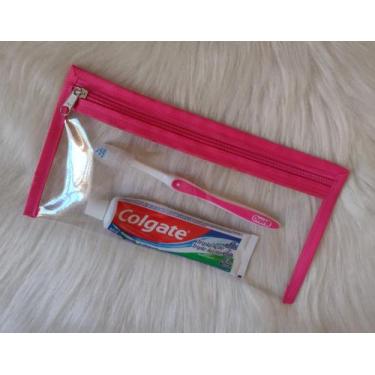 Imagem de Necessarie kit higiene pessoal - Plástico cristal transparente , Pink