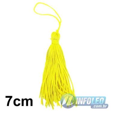 Imagem de Pingente 7cm Amarelo 106 Franja de Seda (Tassel) - 10 unidades - LB