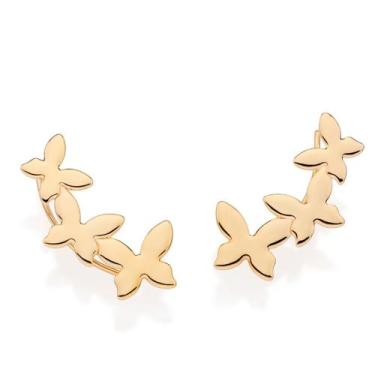 Imagem de Brinco Rommanel Feminino Ear Cuff Banhado Ouro 18k Lindo Elegante