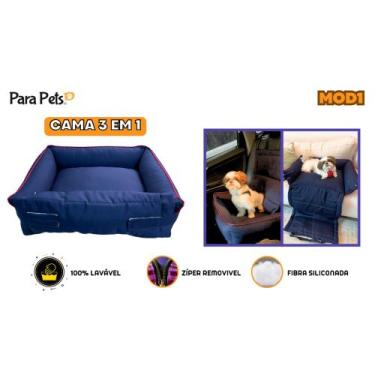 Imagem de Cama Pet Impermeável para Sofá/Carro 3 em 1 - Bom Amigo, Vermelho