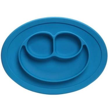 Imagem de Pratinho De Silicone Papinha Bebe Azul - Turma Do Guara 1005 - Turminh