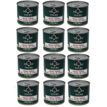 Imagem de Kit 12 Atum Sólido Em Azeite De Oliva Tours Cons Lata 255g