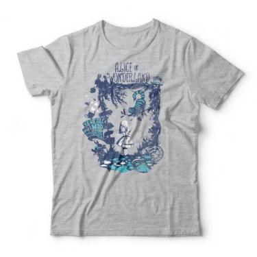 Imagem de Camiseta Alice No País Das Maravilhas - Studio Geek, G, Mescla cinza