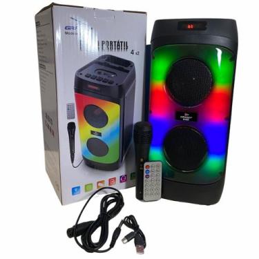 Imagem de alto falante caixa de som 30w pontente microfone usb bluetooth - grase