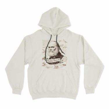 Imagem de Moletom Com Capuz Charles Darwin - Studio Geek, P, Off white