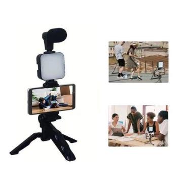 Imagem de KIT DE GRAVAÇÃO DE VÍDEO! Luz, Microfone, Tripé, Suporte Cel - Infinit
