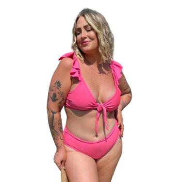 Imagem de Biquini Búzios Feminino Plus Size GG Sem Bojo com Ombreira - Sem Marca
