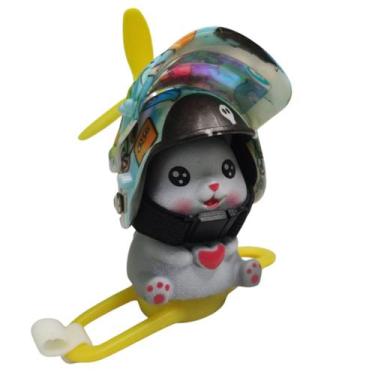 Imagem de Gatinho Gato Som Buzina Luzes Bike Moto Motocicleta Capacete Fofo Segu