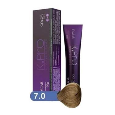 Imagem de Tintura Profissional K.PRO Caviar Color 7.0 Loiro Médio 60g - Kpro