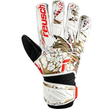 Imagem de Luva de Goleiro Reusch Attrakt Solid - Branca, 9, Branco