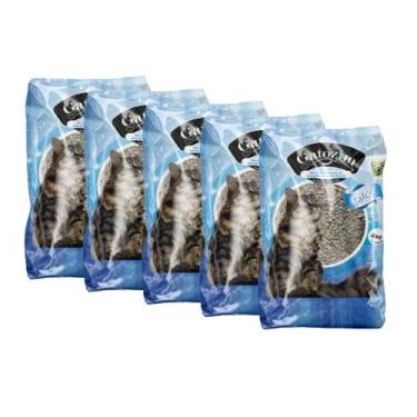 Imagem de Kit Areia Sanitária Higiênica Gatozim Talco 4kg com 5un Tezopet