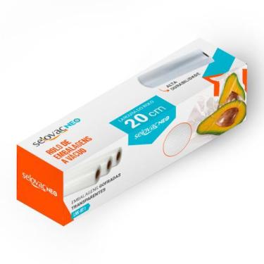 Imagem de Rolo Gofrado Transparente para Vácuo 20cm x 5m Caixa - Selovac