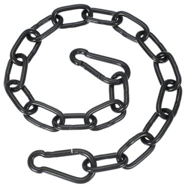 Imagem de PATIKIL Corrente de fitness de 9,5 cm x 50,8 cm, corrente de cadeira giratória para varanda, extensão de fitness, kit de ferragens, portão, elo de segurança, trava de corrente para saco de pancadas,