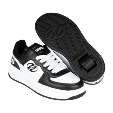 Imagem de HEELYS Tênis unissex infantil Rezerve Low (criança grande) com salto com rodas, Preto/branco, 4 Big Kid