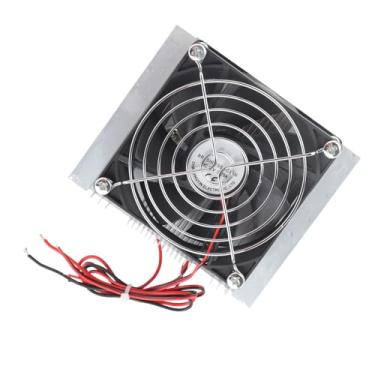 Imagem de Módulo de Placa Termoelétrica Peltier Sistema de Resfriamento Kit DIY Resfriamento Rápido Desempenho Estável Resfriamento de Espaço Pequeno 12V para Gerenciamento (Com ventilador