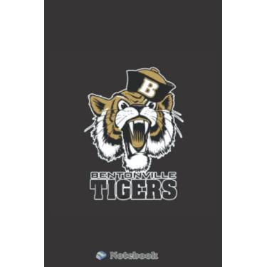 Imagem de Bentọnville High School Tiger Máscot Arkansás Vintạge F52410 Notebook: 120 Paper 6x9, Cute Notebook For Kids, Teens, Girls, Boys, And Students, Kawaii School Supplies, Wide Ruled Lined