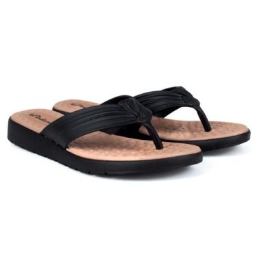 Imagem de Chinela feminina rasteirinha de dedo ortopedica com salto e sola de bo