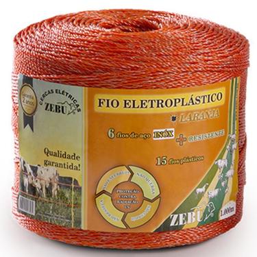 Imagem de Fio Eletroplástico Zebu  Básico Laranja 1000m 31380