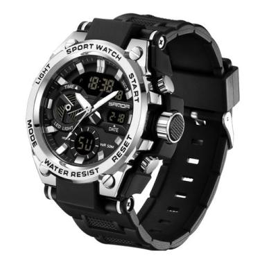 Imagem de Relógio Esportivo Masculino Dual Display Digital LED Impermeável - San