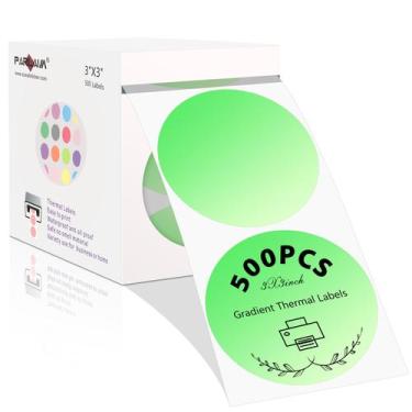 Imagem de Etiquetas Térmicas Parlaim - 500 Unidades - Gradiente Circular Verde C