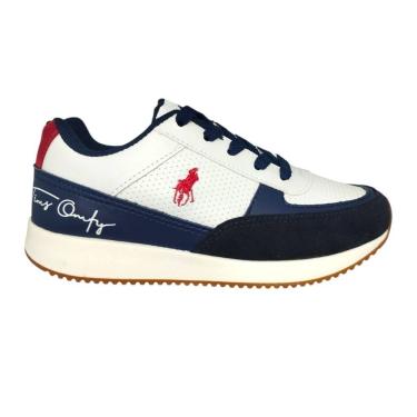 Imagem de Tênis Infantil Casual Menino Polo Conforto Cadarço L123I