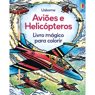 Imagem de Aquabook: Aviões e Helicópteros | Livro para Colorir | Editora Usborne