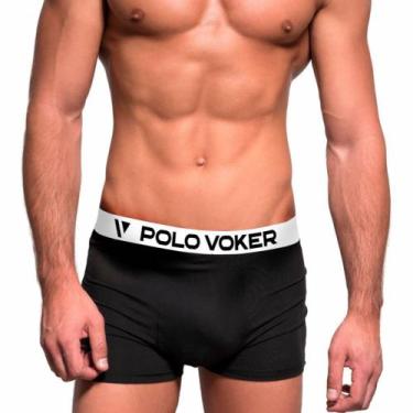 Imagem de Kit 10 Cuecas Boxer Polo Voker Microfibra Lisa Estampada, Sortidas, P