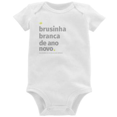 Imagem de Body Bebê Brusinha branca de ano novo - Foca na Moda, Branco, P