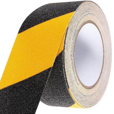 Imagem de Fita Antiderrapante Adesiva 5 Metros Previne Acidentes Chao Escada Rampa Degrau Demarcaçao Segurança