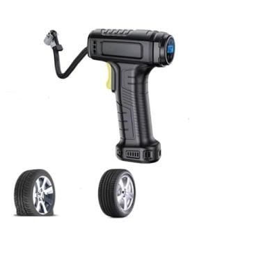 Imagem de Compressor de Ar Portátil Digital, 1200W, Recarregável USB, com LED, para Pneus de Carro e Bicicleta