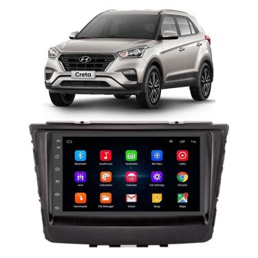 Imagem de Kit Multimídia Creta 2016 / 2024 7 Pol Android Carplay 2/32GB - 701K FirstOption