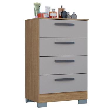 Imagem de Cômoda Ambiente 867 4 Gavetas Damasco Off White - Poquema