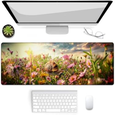 Imagem de VANZEV Tapete de mouse para jogos de caracol, tapete de mouse, tapete de mesa, base de borracha antiderrapante para computadores, laptop, escritório, escola, acessórios de casa, decoração presentes 80