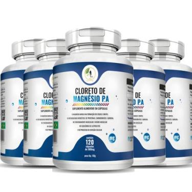 Imagem de KIT C/5 Cloreto de Magnésio P A - 120 Cáps - Fits Life
