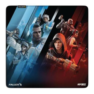 Imagem de Mousepad gamer fallen rainbow6 speed++ grande preto - mp-r6-smm-gr 