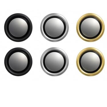 Imagem de Kit (02 PÇ) Película Protetora da Lente Câmera Lisa Para Motorola Moto G35 / Moto G75 / Moto G85 - Colorida (DOURADA)